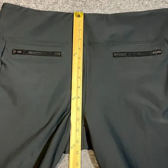 Athleta Stellar Crop Pant Womens XL Grey Ankle Length Zip Pocket Athleisure - Picture 4 of 9
